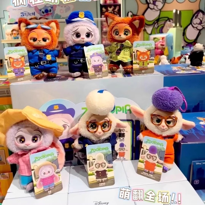 MINISO名创优品疯狂动物城搪胶毛绒系列盲盒公仔手办玩偶挂件礼物|undefined