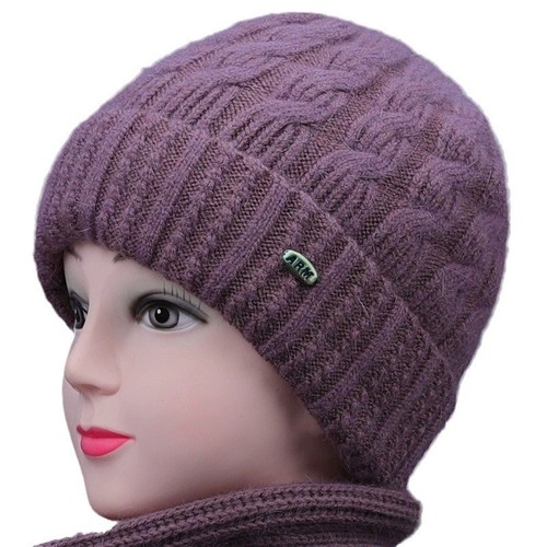 Winter Thickenable Anti-Cold Cotton Knitted Hat for Middle-Aged and Elderly, Mother Hat for Grandma, Warm Wool Hat with Retro Style