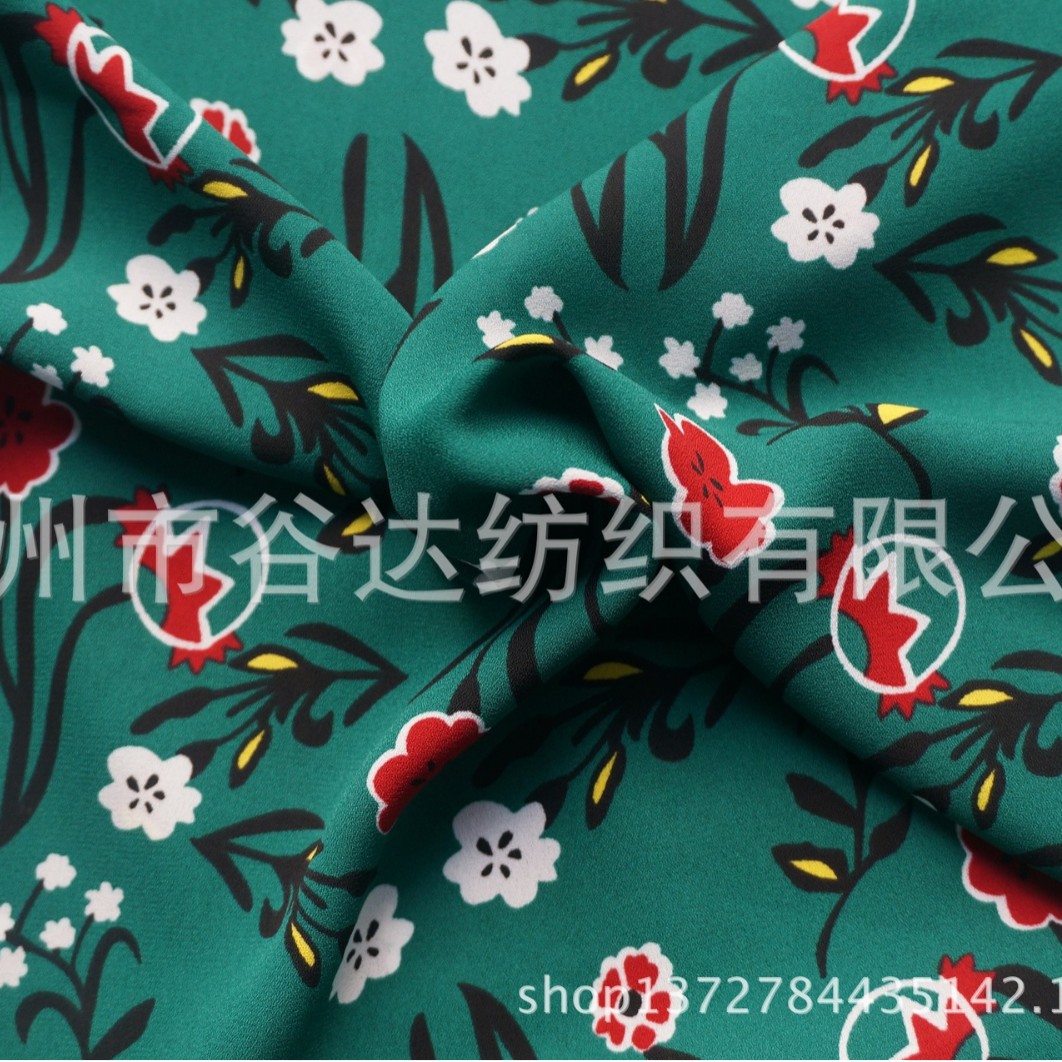 仿真丝乱麻/弹力乱麻/涤纶高捻乱麻印花75D涤纶*75D加捻丝