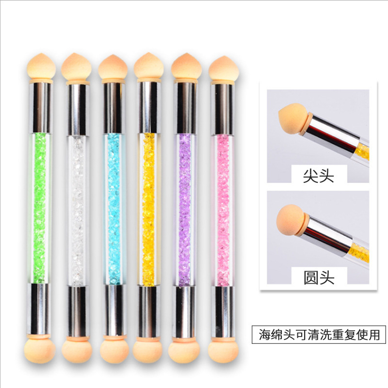 double-sided sponge painted seal for manicure