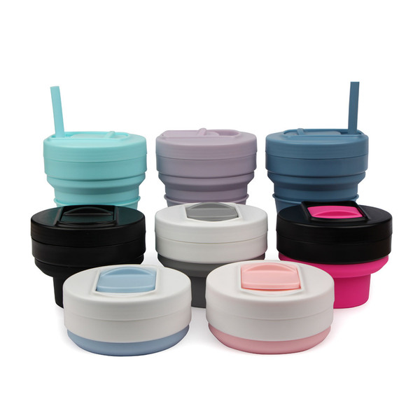 coffee silicone straw with glass