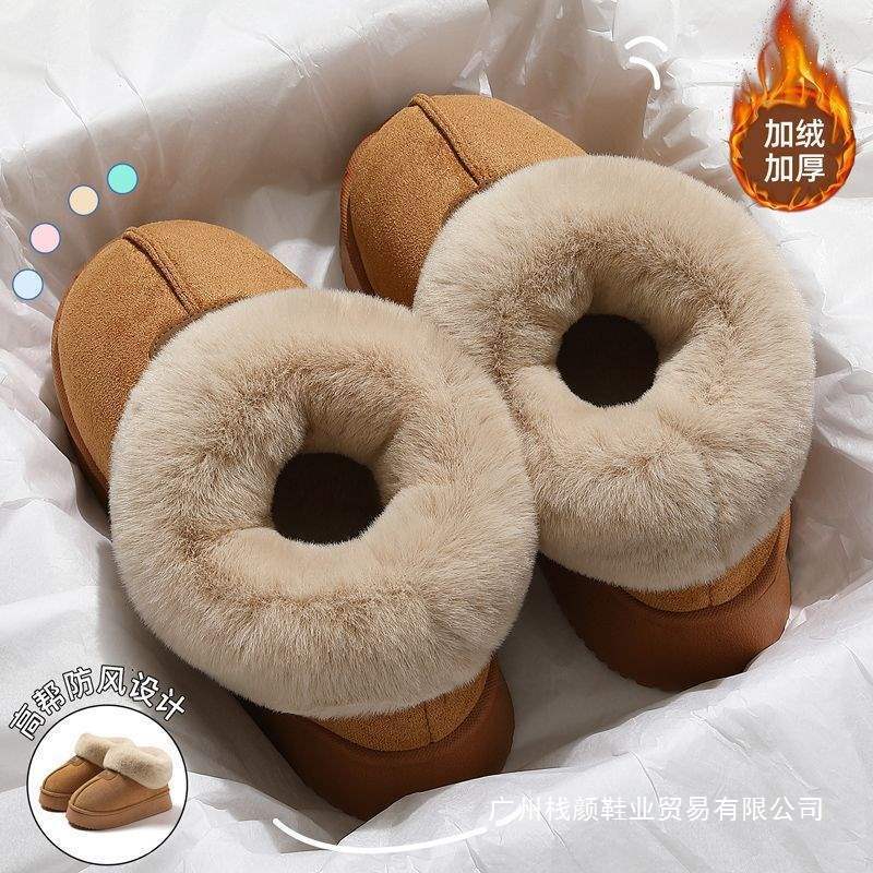 Birkenstock Snow Boots Women's Winter 2025 New Winter Outer Wear Bag Heel Warm Thickened Stuffed Cotton Slippers Women's