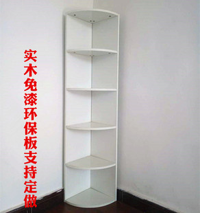Free Shipping Solid Wood Corner Cabinet Triangle Cabinet Corner Cabinet Side Cabinet Fan-Shaped Cabinet Storage Rack Living Room Bedroom Corner Cabinet Assembly