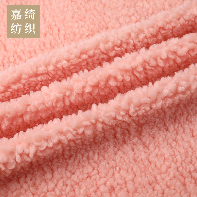 现货批发涤纶印花汽蒸羊仔绒布料服装玩具长毛PV汽蒸绒面料