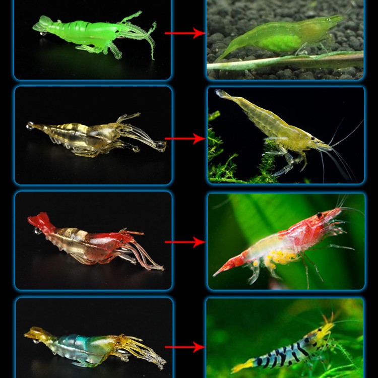 Wholesale 3.5cm soft shrimp with hook, simulated soft insect shrimp lure, fake bait, bionic fish bait, cocked mouth bait 1.3g fishing gear 4