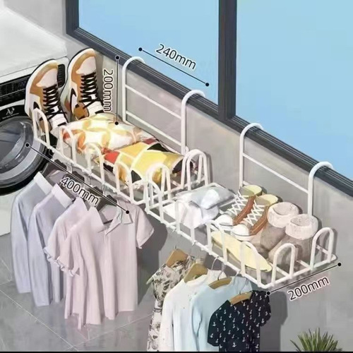 Outdoor balcony railing for rent, anti-theft window guard, outdoor drying rack, shoe drying god, no drilling shoe drying god WY