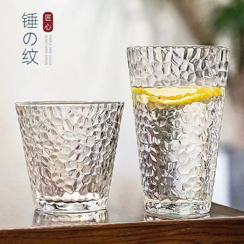 Рифлёный стакан с золотой каймой, домашний стакан для воды и чая, ретро, женская кружка для питья