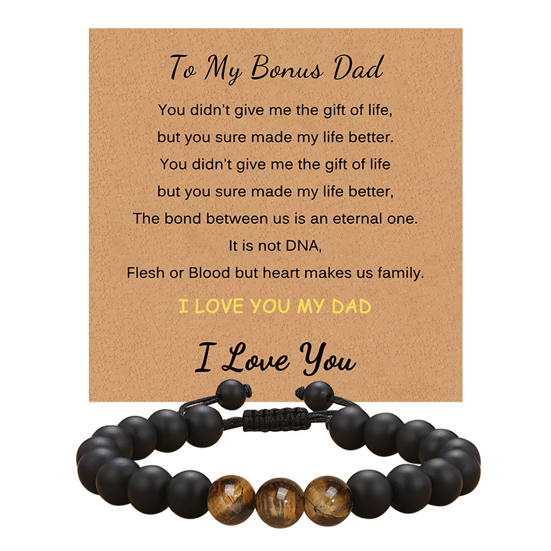 Daily Occasion Simple Style Geometric Rope Tiger Eye Men'S Bracelets Men Beaded Bracelets