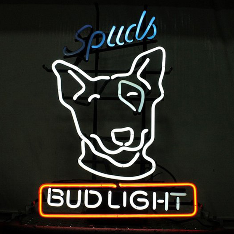 跨境热款spuds mackenzie 造型logo室内室外广告霓虹灯