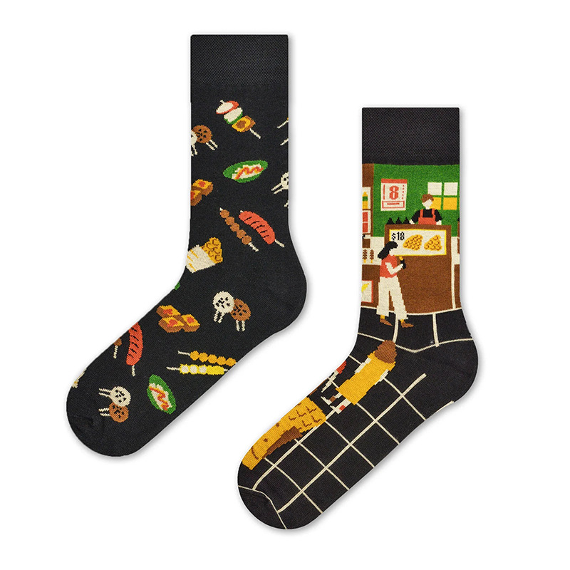 Unisex Simple Style Classic Style Color Block Cotton Printing Crew Socks A Pair display picture 1