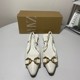 New 2024 Summer Pointed Metal Buckle Decoration with Exposed Heels, Flat Bottom, Outgoing Sandals for Women Fashion, Back Strap Single Shoes for Women