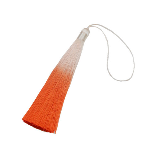 Vertical anti-wrinkle ancient-style tassel fan pendant with gradient color-changing fringe, 13cm long, Chinese traditional clothing collar tassel, does not fade.