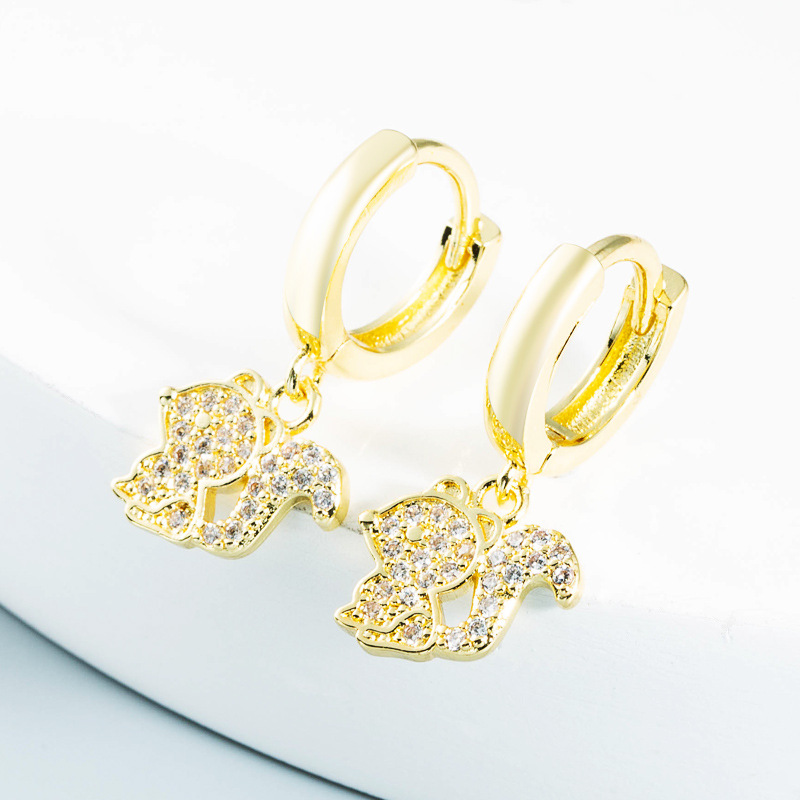 wholesale jewelry hollow owl leopard squirrel copper earrings Nihaojewelrypicture3