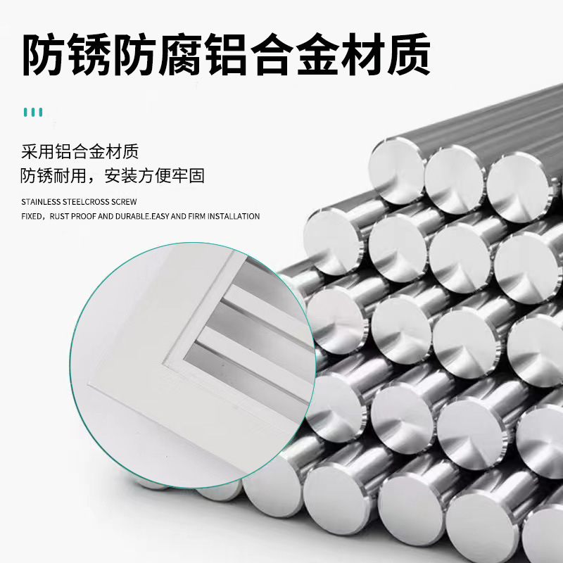 鋁合金中央空調出風口極簡百葉通風口格柵冷風機出風口雙層定 制