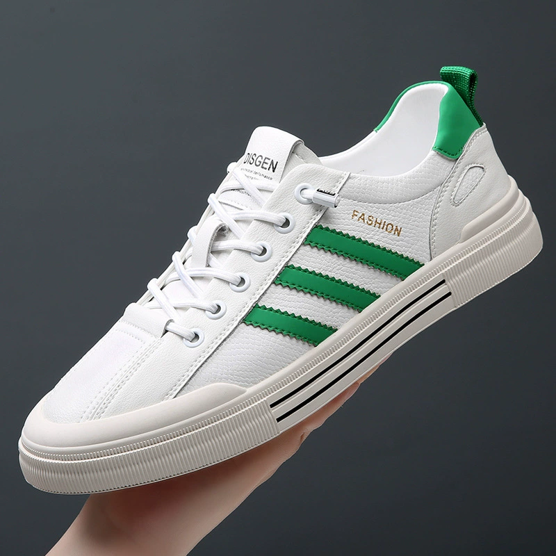 Поколение маленьких белых туфель, мужская обувь, летняя дышащая Корейская повседневная обувь для досок Joker, кожаная мягкая подошва, модная обувь