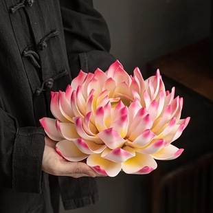 Color-Changing Tea Pet Ceramic Lotus Tea Table Tea Tray Ornaments Purely Handmade for Buddha Incense Zen Tea Ceremony Accessories
