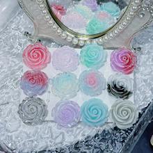 夜光圆头玫瑰【36mm】萤火虫盲袋洞洞鞋发夹发饰手工DIY饰品配件