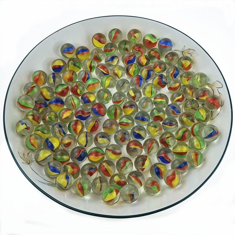 16mm mármoles de vidrio al por mayor juguetes nostálgicos cuentas de vidrio juego de damas tienda binaria de vidrio perlas sueltas bola artesanal