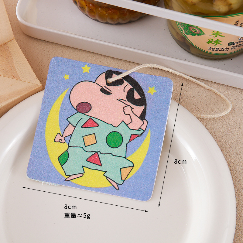 クレヨンしんちゃん圧縮木材パルプ綿食器洗い布キッチン漫画クリーニングスポンジ強力な除染たわし布|undefined