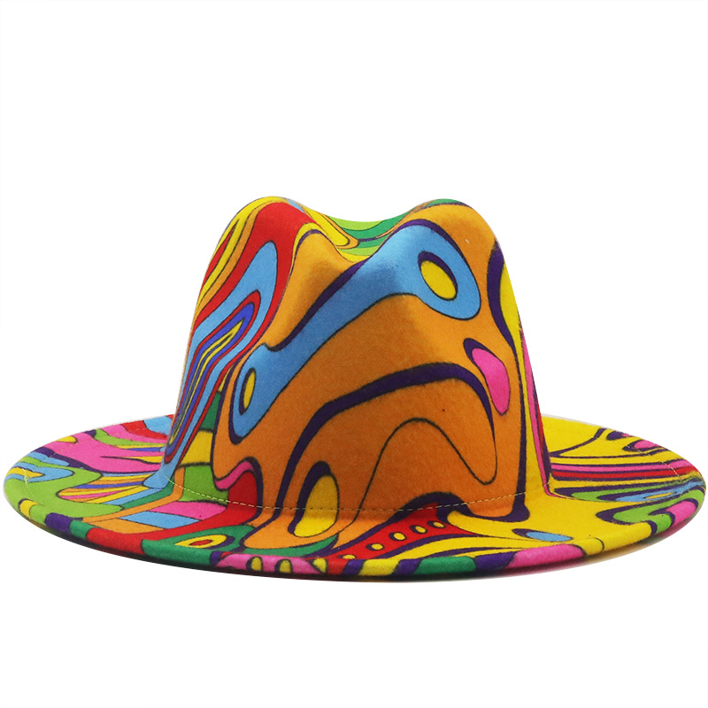 Fashion Clown Big Brim Wool Felt Hat display picture 2