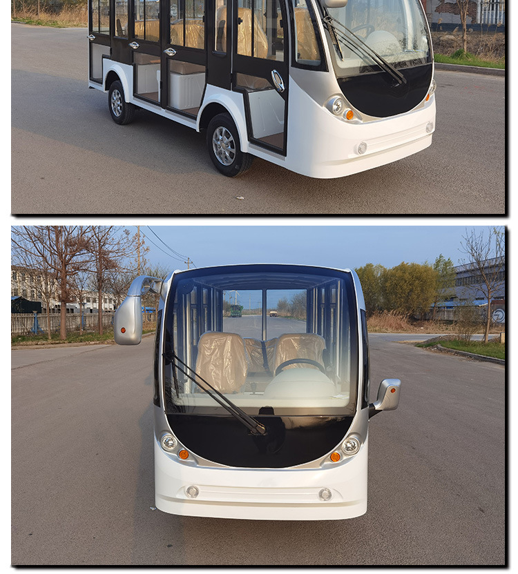 11-Seat and 14-Seat Electric Sightseeing Vehicles for Tourist Attractions, Four-Wheel Tourist Shuttles, Hotel Transfer Vehicles, and Real Estate Viewing Sightseeing Vehicles