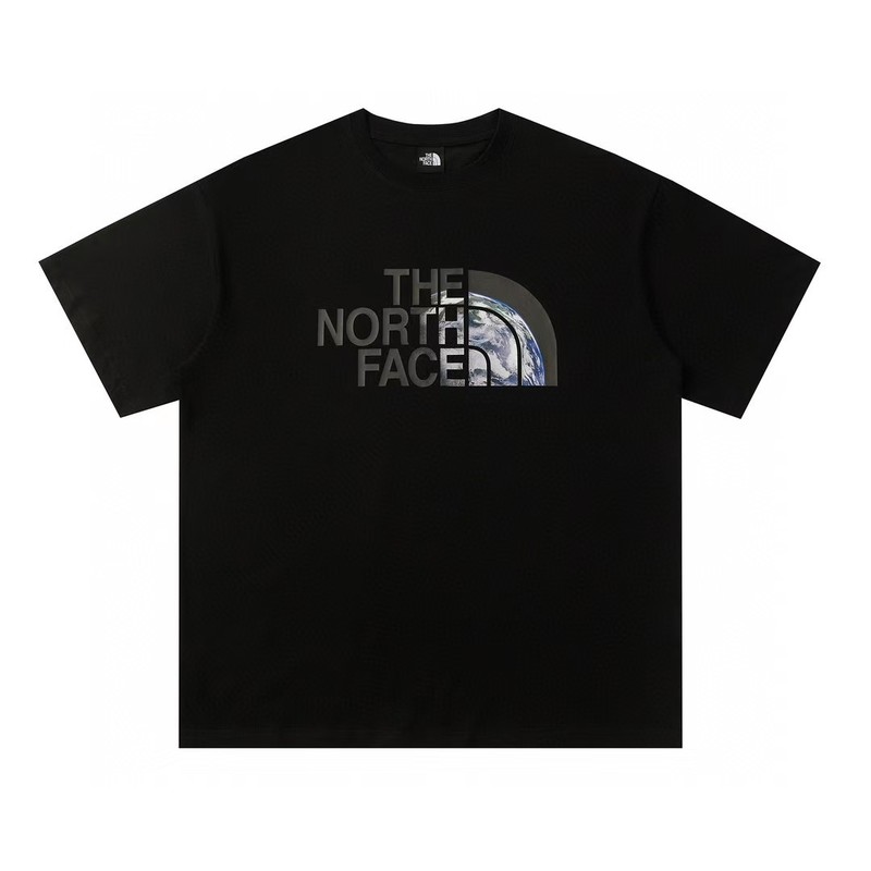 NTノースフェイスの純綿Tシャツの正しいバージョン、男性と女性用、カップル向けの同じスタイル、トレンディなプリント、幅広で多用途、カジュアル半袖|undefined