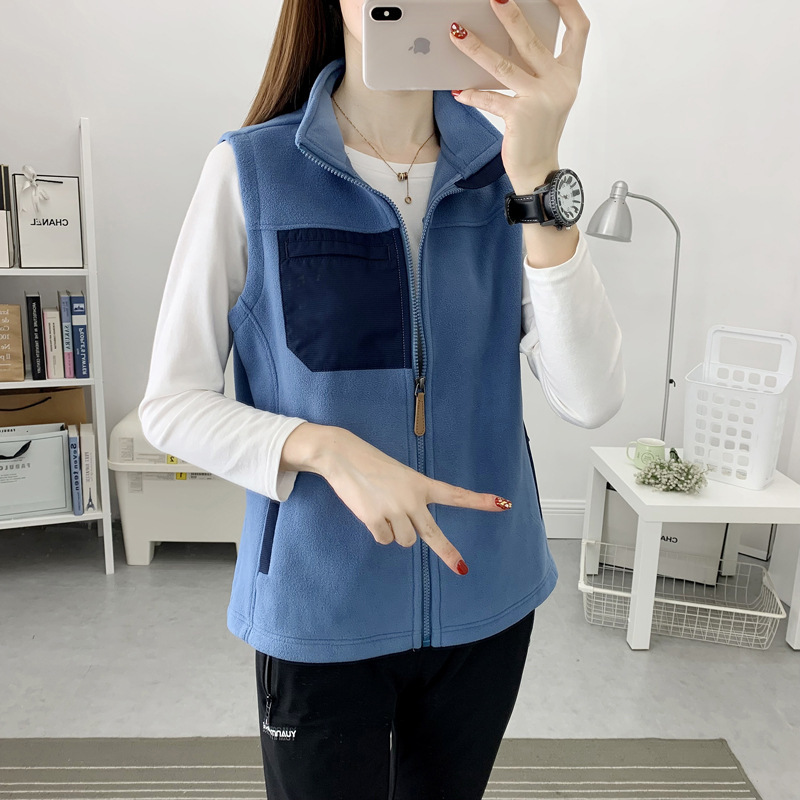 Yao chaleco de terciopelo para hombres y mujeres al aire libre chaleco de terciopelo cálido ocio chaleco de terciopelo cardigans chaqueta de moda image 4