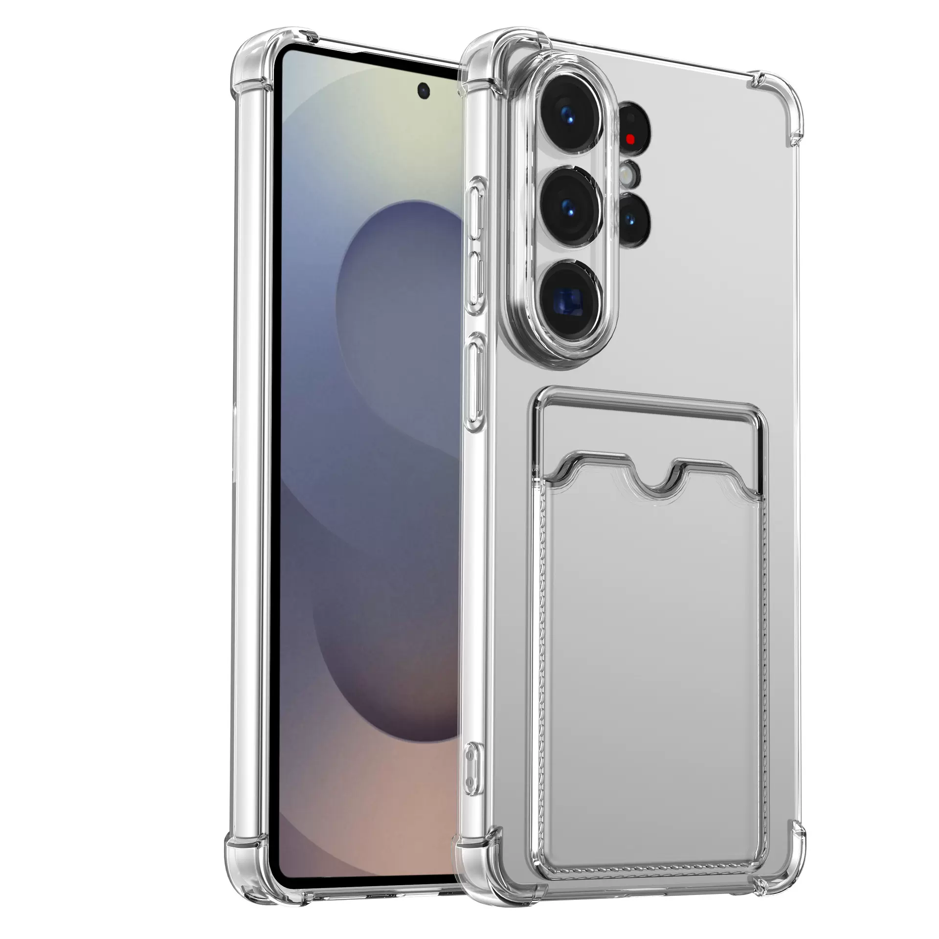 适用三星S26 Ultra插卡防摔手机壳Samsung S26+透明tpu钱包保护套