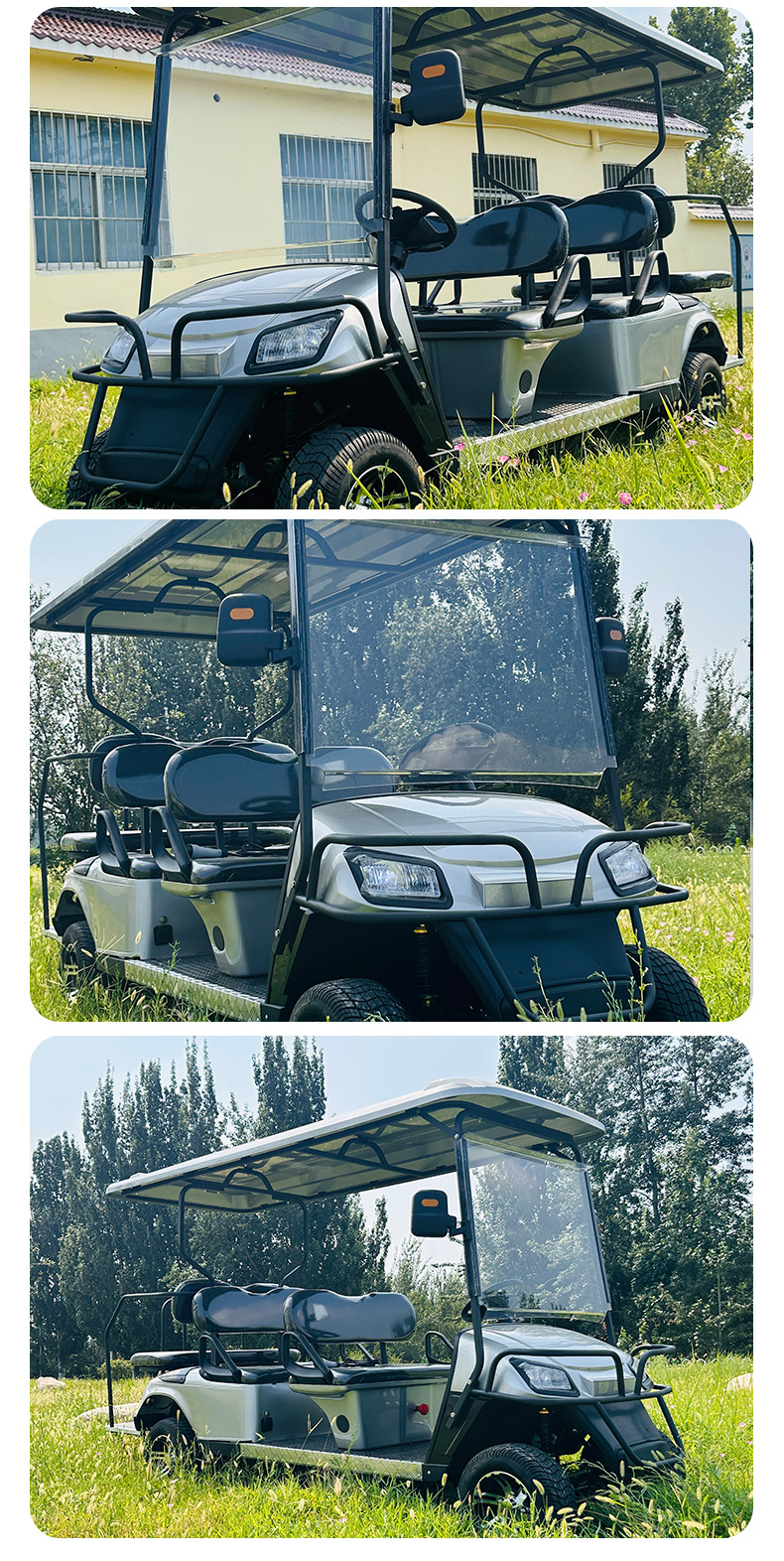 6-Seat Golf Cart Hotel Reception Outdoor Shuttle Tourist Attraction Villa Real Estate Electric Four-Wheeler