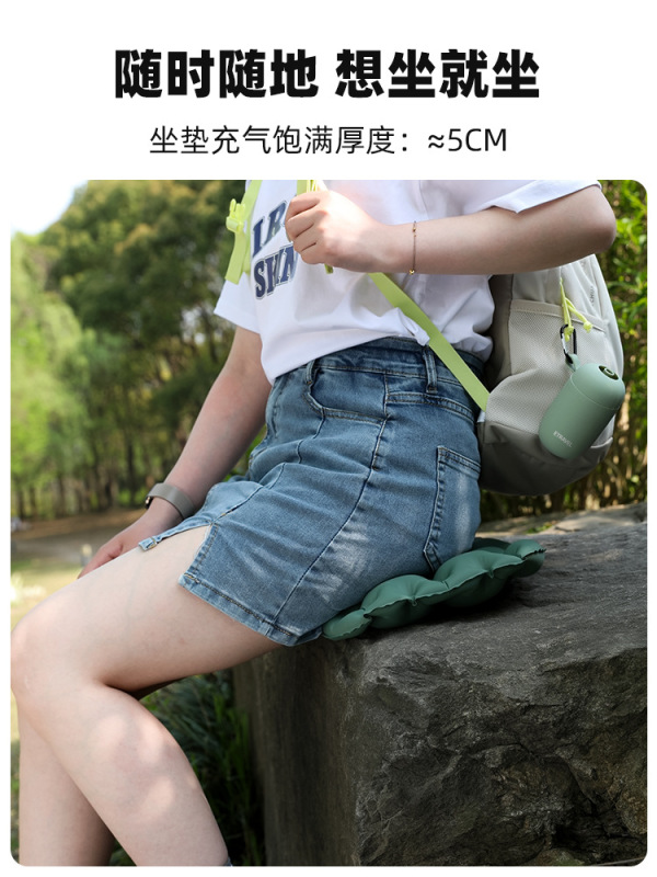 Yilu インフレータブルクッション屋外ポータブル折りたたみ防湿マット旅行キャンプハイキングコンサートシートクッションお尻クッション|undefined