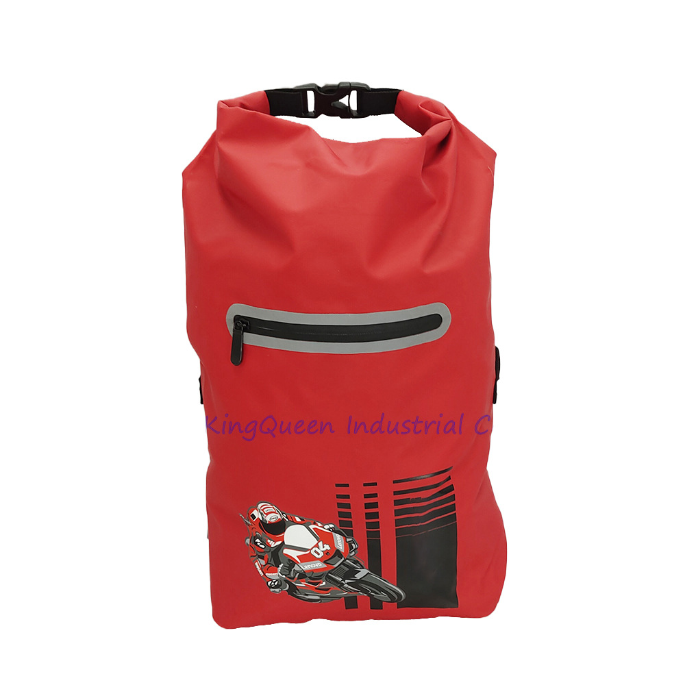 夹网卷口双肩背包登山旅行背包轻盈方便携带摩托车背包