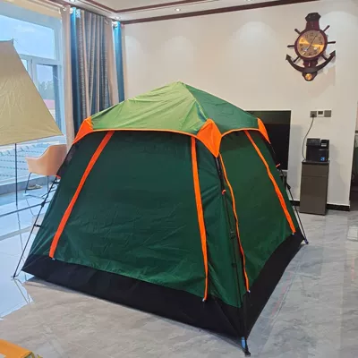 People with Silver Coating Camping | Avtomobil dam çadırları - dark-green-vinyl-2222-17m-3-4-people