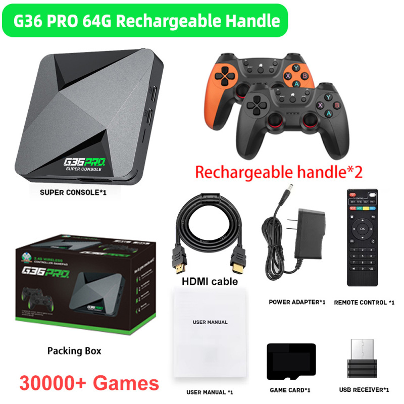 国境を越えた新しい G36 プロゲームコンソールテレビセットトップボックス 4K デュアルシステムワイヤレス G11pro 家庭用ゲームコンソール|undefined
