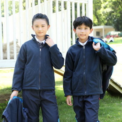 2022新款冲锋衣五件套幼儿园园服班服秋季服装加厚冬季运动服套装