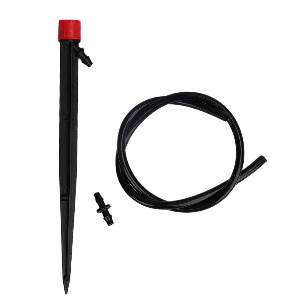 Pequeña capilla roja de ocho agujeros insertando boquilla de pulverización ajustable para riego automático de flores y riego de micro boquilla de riego por goteo de huerto con tubo capilar