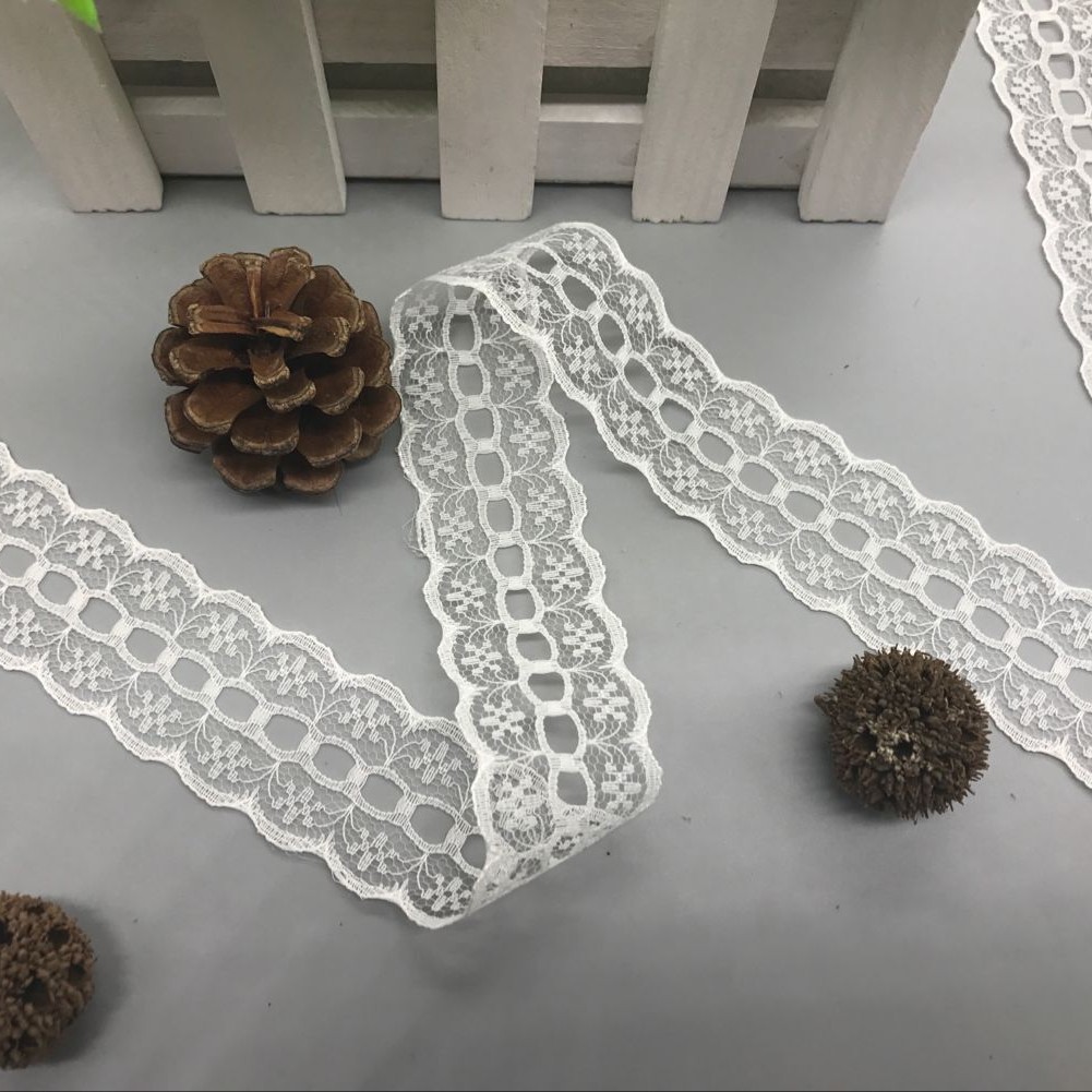 黑白蕾丝花边厂家直销长期现货DIY窗帘网纱内衣裙摆装饰花边辅料