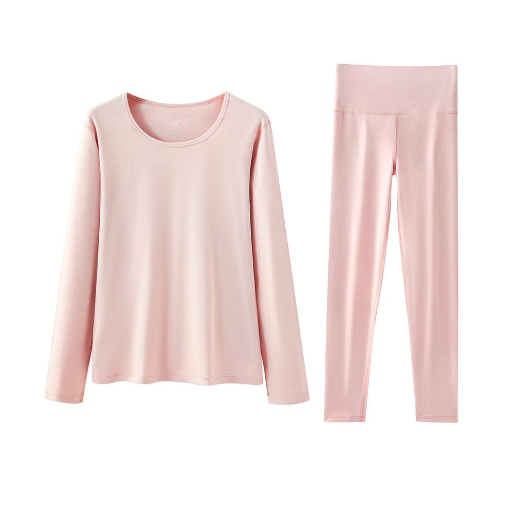 280g保温下着 カップル用 純綿A級ベビーコットン 女性用秋服・秋ズボン 男性用セット 厚手綿100% ベースレイヤー