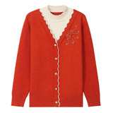 2026新款中老年秋冬加绒毛衣一体绒妈妈装加厚打底衫洋气保暖上衣，女装针织衫/毛衣，妃慕昵服饰