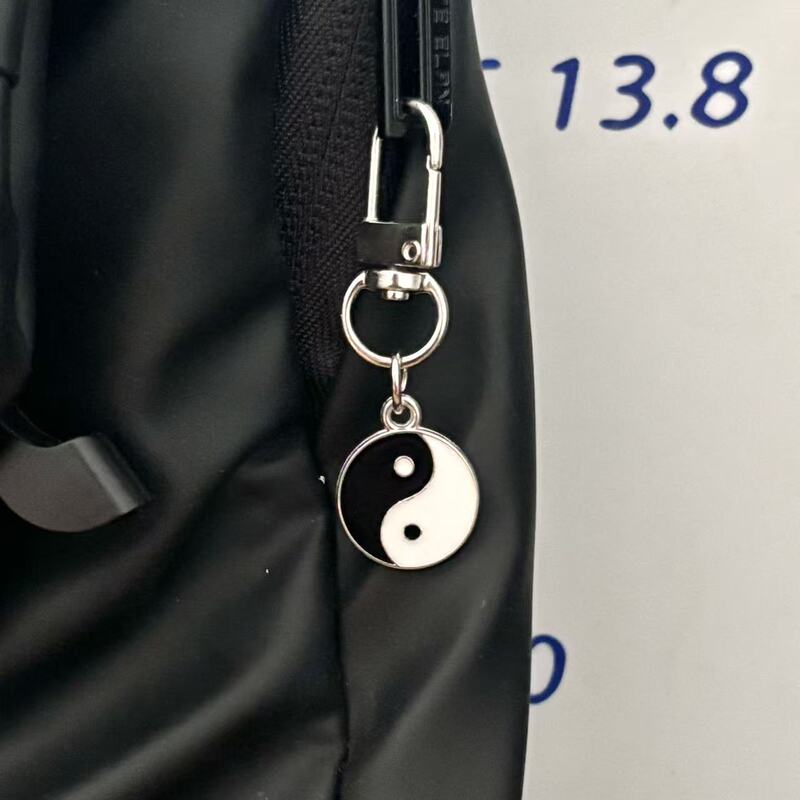 Retro Yin Yang Bagua Chinese Style Creative Keychain Alloy Mini Tai Chi Bag Pendant Cross-Border DIY Jewelry