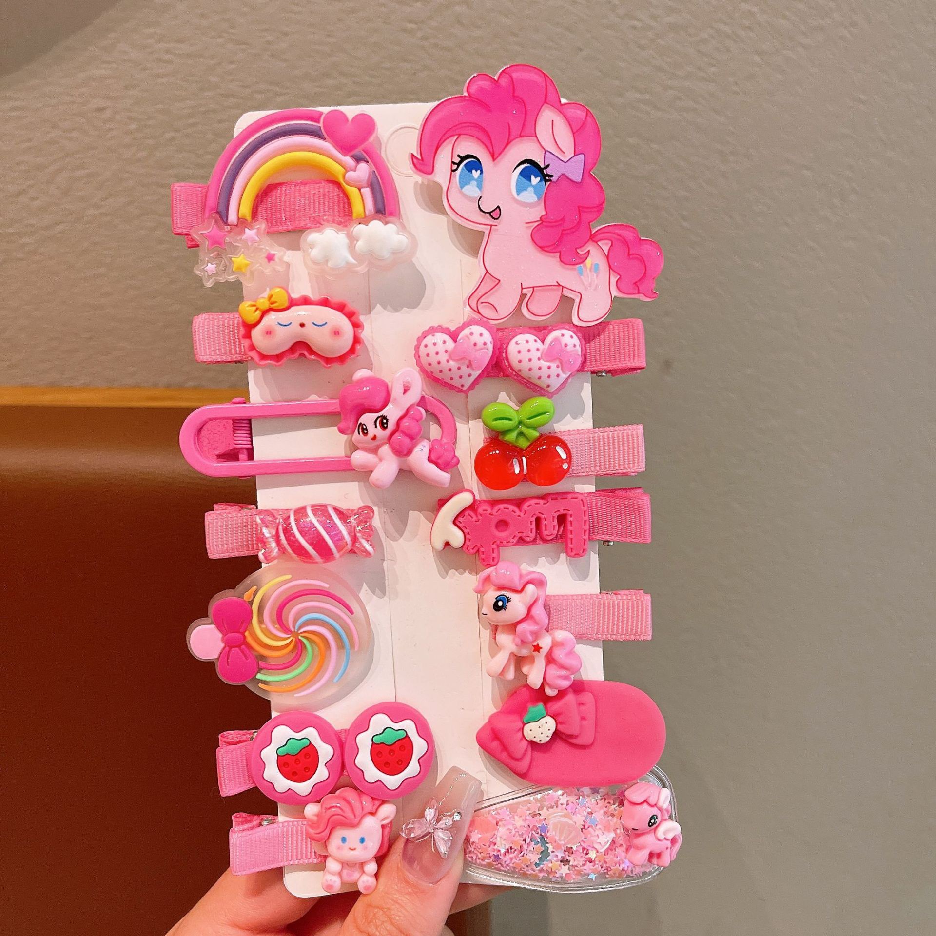 KULOMI Kids Hairpin Set Cute Sanli Pantalones Pequeñas Niñas Pequeñas Pequeñas