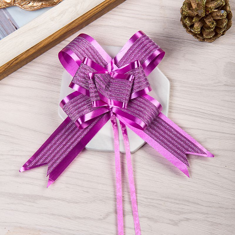 El Comercio exterior caliente-venta regalo flor embalaje material 30 medio doble capa brillo arco mano-Tirado flor cinta flor dibujo