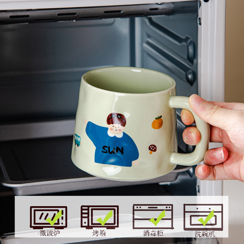 Taza de Cerámica Familiar Anime Resistente a Altas Temperaturas para Hogar