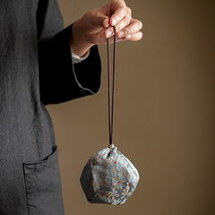 主人杯織棉收納袋小布袋建盞袋小茶杯抽繩束口袋子防破損便攜布包