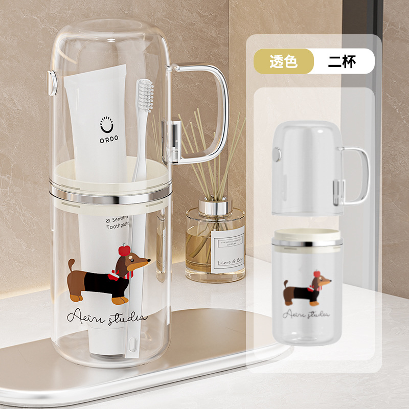 Ylellinen läpinäkyvä matkasetti hammasharjanpidike mukilla_voghion.com