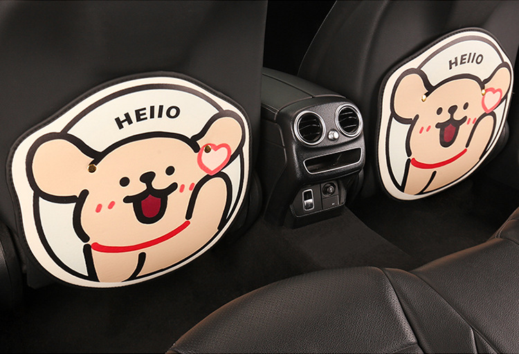 HELLO Puppy Car Seat Back Anti-Kick Pad Universal Rear Row