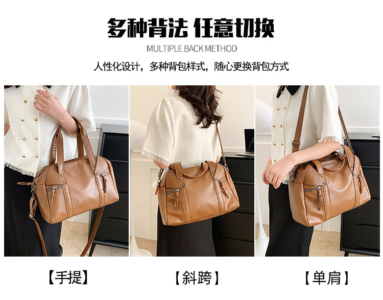 European and American cross-border fashion women's bag 2024 Spring new women's handbag, single-shoulder crossbody bag, simple tote bag undefined