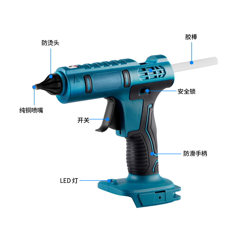 Mutian fuente de alimentación larga resistencia pistola de pegamento de fusión en caliente de alta potencia durable image 3