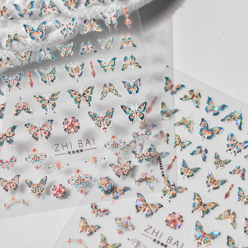Tomoni Shell Light Nail Art Stickers Popular Cute Nail Stickers Factory Wholesale Japanese Style Butterfly 3422 Tomoni Shell Light Nail Art Stickers Popular Cute Nail Stickers Factory Wholesale Japanese Style Butterfly 3422