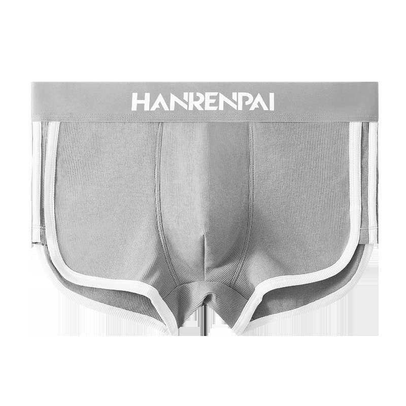 Ropa interior de hombre pantalones cortos de bóxer de algodón para estudiantes adolescentes pantalones deportivos de cuatro esquinas de gran tamaño ropa interior de hombre de cintura media