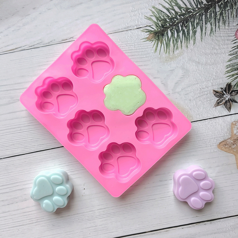 6 garras de gato 315 molde de chocolate de silicona DIY molde de pastel de pudín molde de horneado